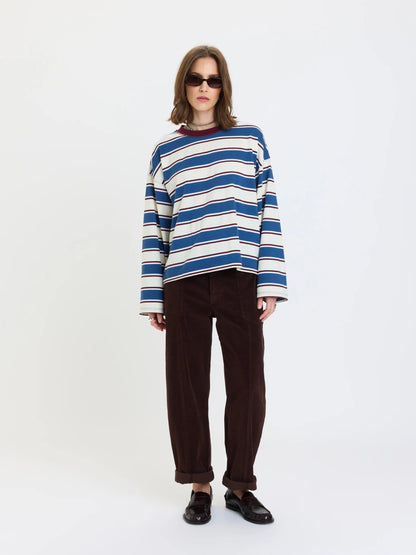 Daze Villa Drawstring Barrel Leg Pants - Chocolate