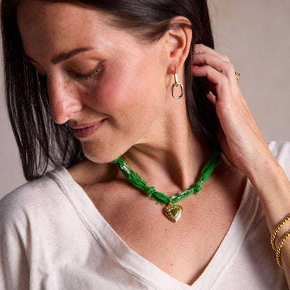 Nickel and Suede - Kelly Green Bandana Necklace