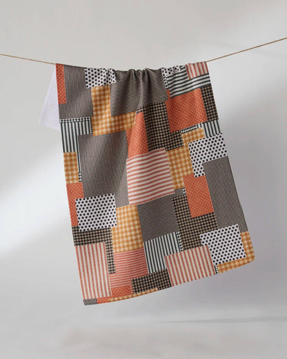 Geometry - Patch and Pumpkin Tea Towel