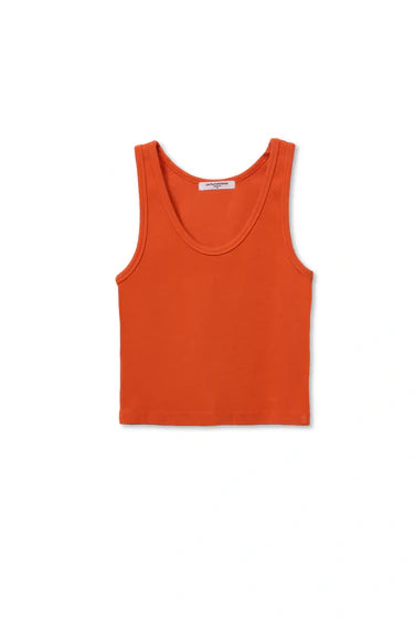 perfectwhitetee - blondie rib tank - clementine