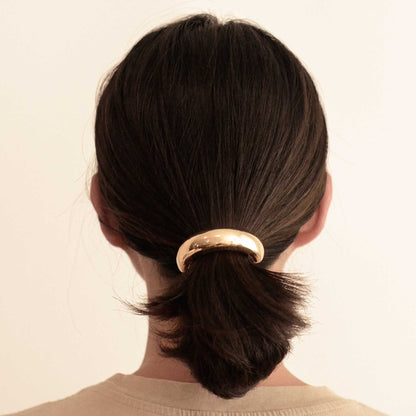 nar'sha - Wide Metal Cuff Hair Tie | Gold