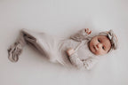 Three Little Tots - Harbor Mist Taupe Knotted Gown