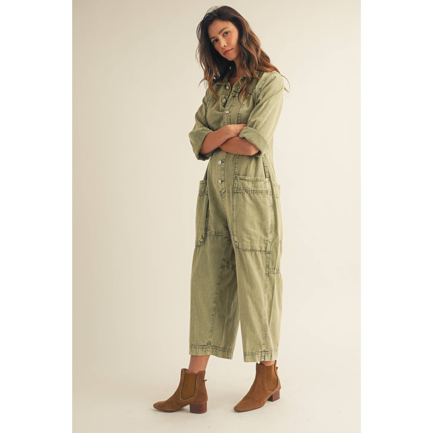 Katie Washed Vintage Relaxed Jumpsuit