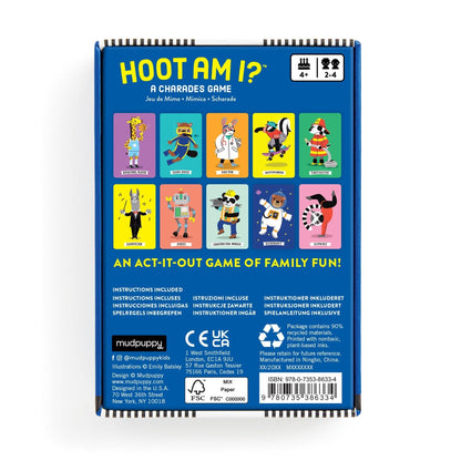 mudpuppy - Hoot am I? Charades Card Game