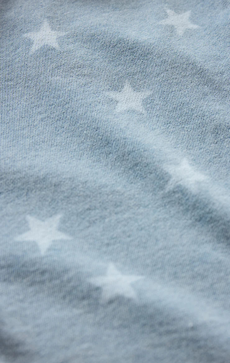 Z Supply Written Stars Denim Terry Shorts - Ocean Air Indigo