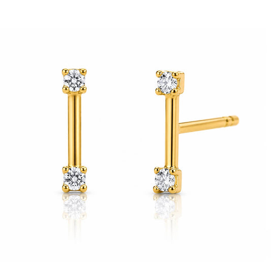 Tai Jewelry - Small Stick Post with Pave Ends