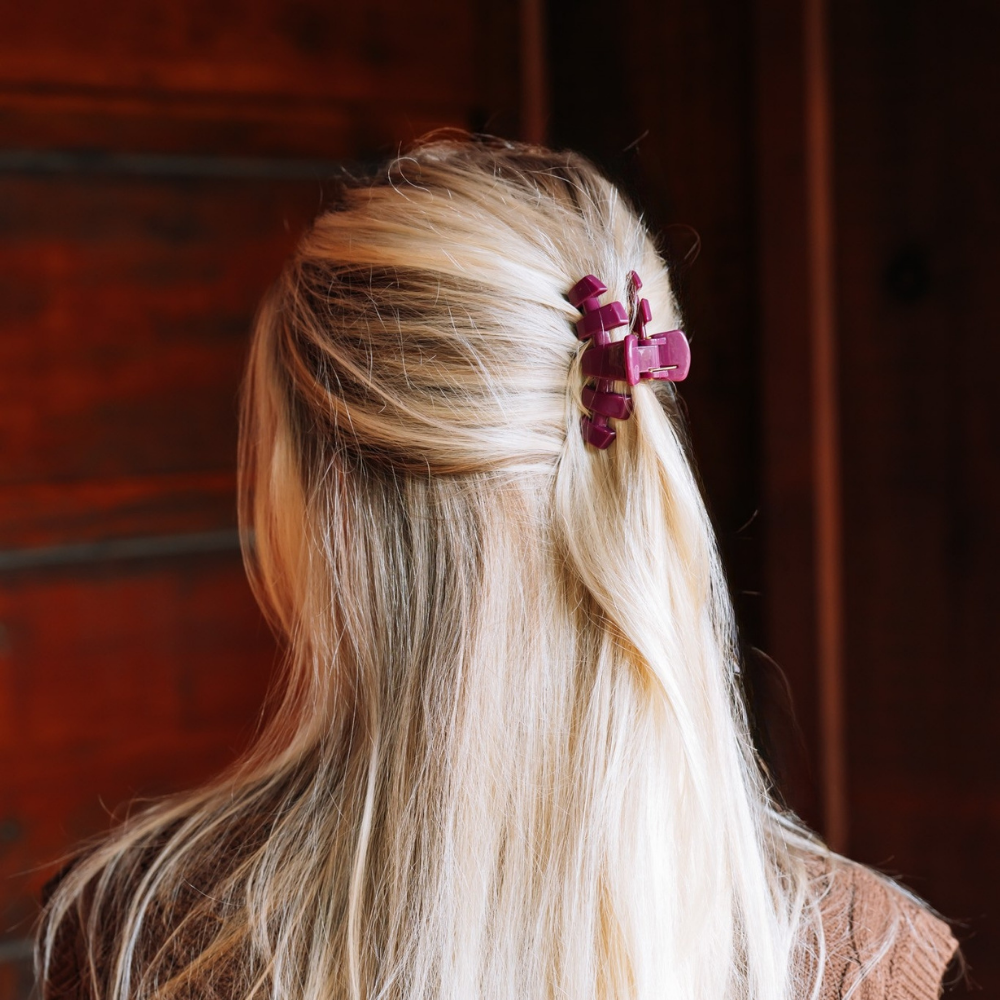 TELETIES - Classic Mulberry Small Claw Clip