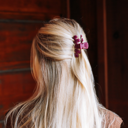 TELETIES - Classic Mulberry Small Claw Clip