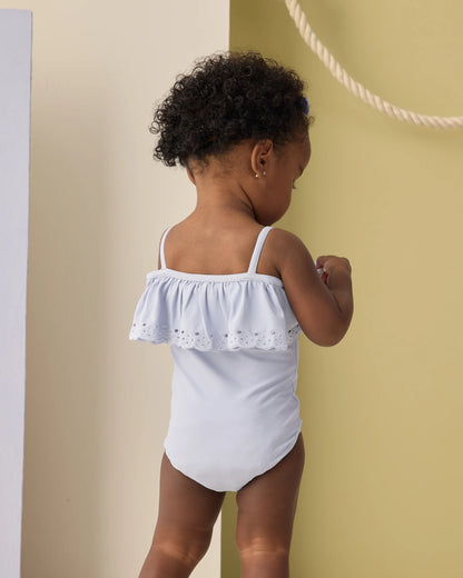 RYLEE + CRU SWIM OFF THE SHOULDER ONE PIECE - PERIWINKLE