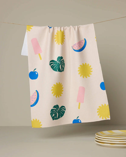 Geometry - Fruity Pop Tea Towel