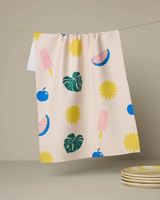 Geometry - Fruity Pop Tea Towel