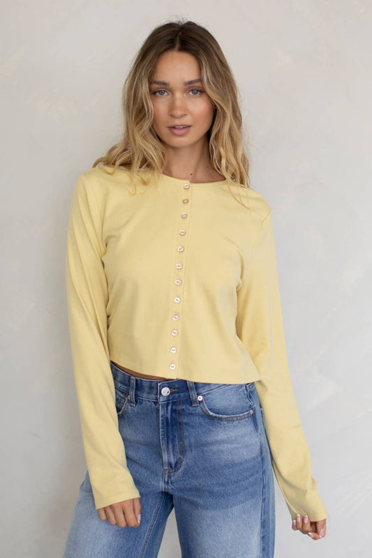 Lola Button Front Cardigan Top