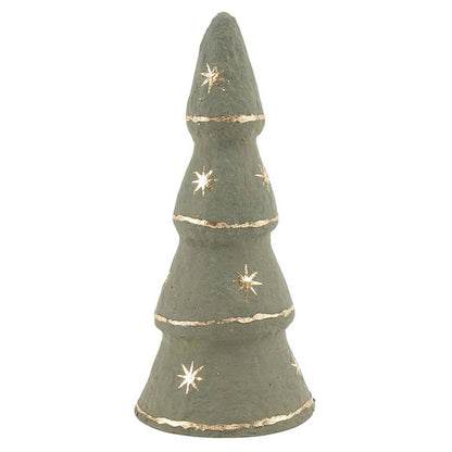Santa Barbara Design Studio by Creative Brands - Paper-Mache Tree - Forest Fog Gold Stars - Set of 3