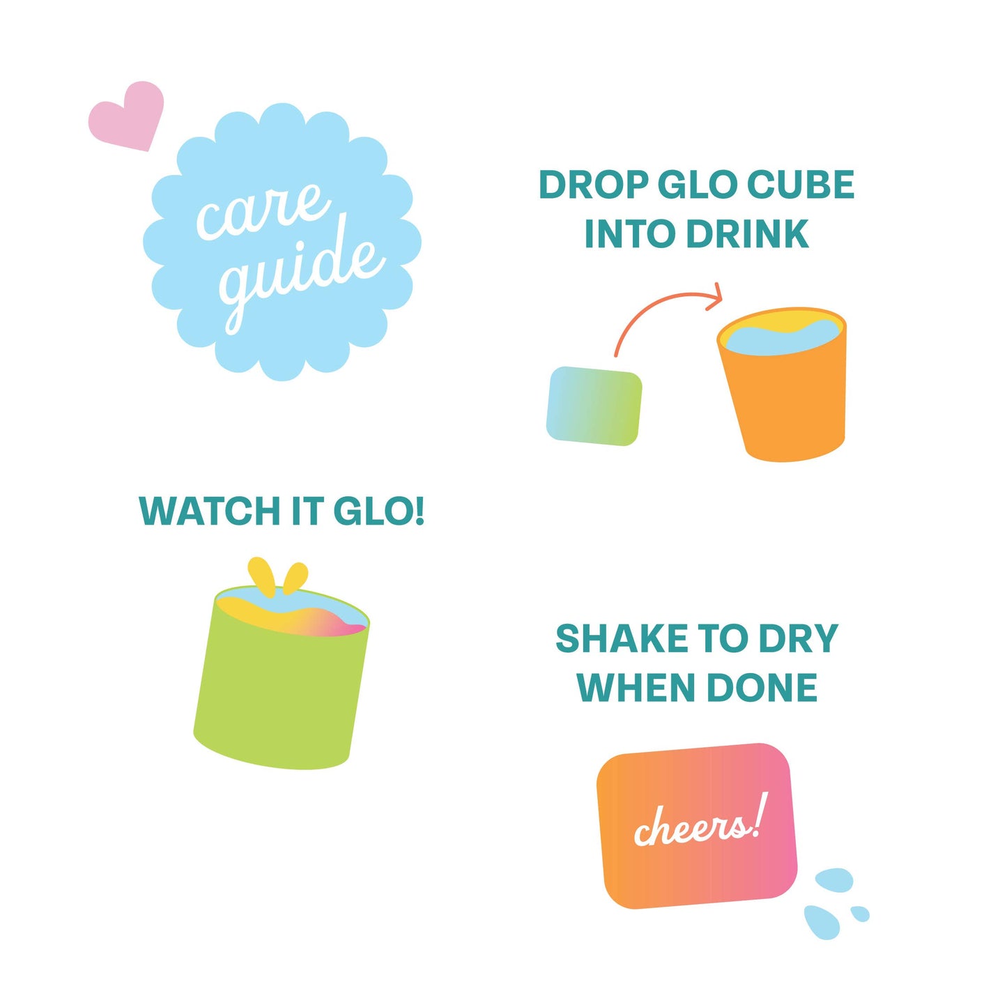 Glo Pals - Glo Cubes Multicolored 4-Pack (NEW)