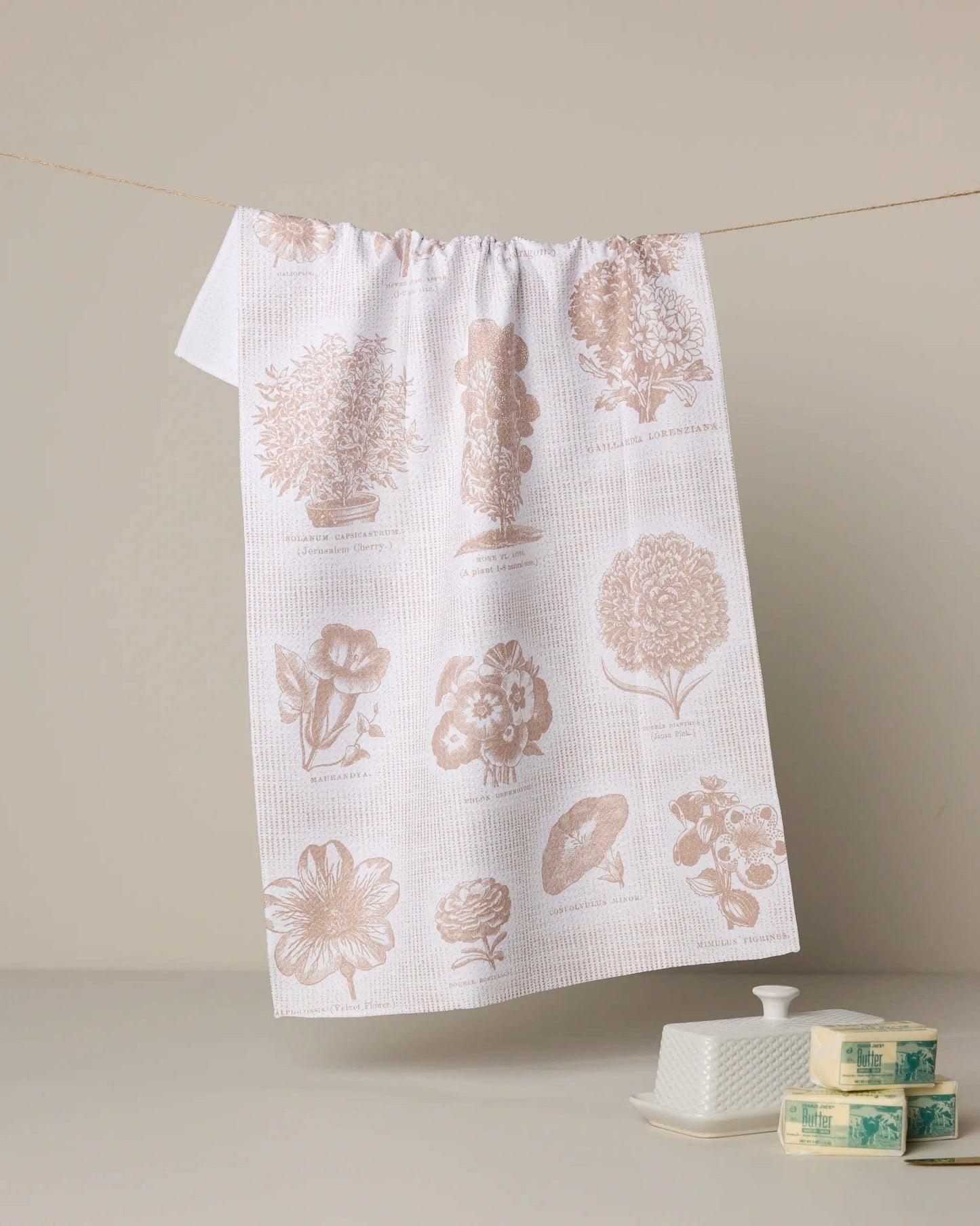 Geometry - Floral Glossary Tea Towel