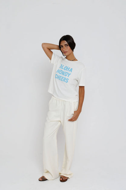 Sunny Somewhere Aloha, Howdy, Cheers Everyday Tee