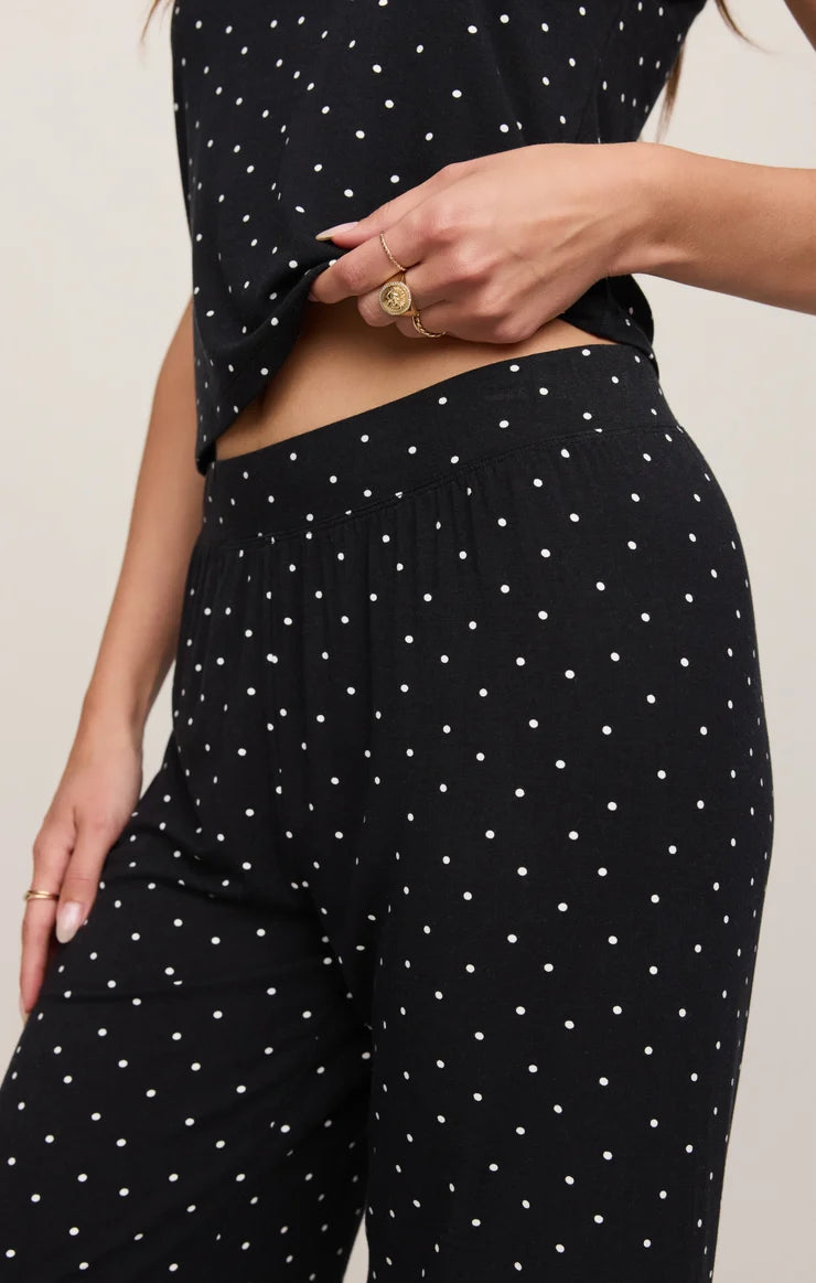Z Supply Luxe Dot Pants - Black
