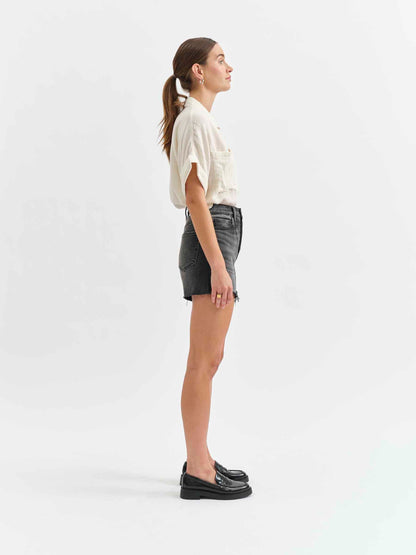 Daze Bottom Line High Rise Shorts - Raven Vintage