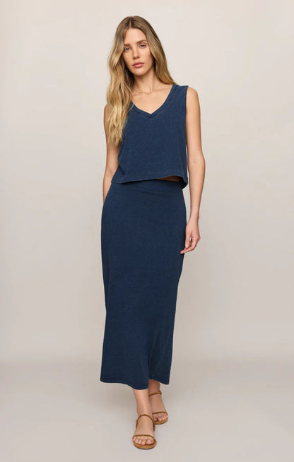 Z Supply Gail Midi Skirt - Indigo