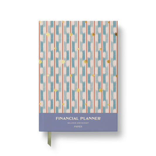 Papier - Guided Finance Planner, Foiled A5 Hardcover - Starry Ikat