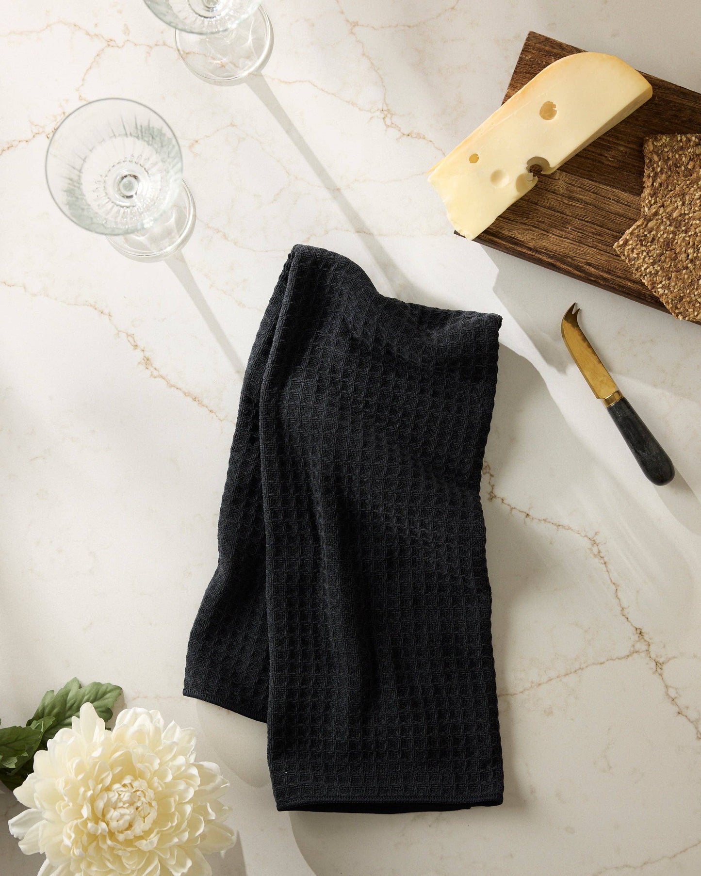 Geometry - Onyx Truffle Hand Towel