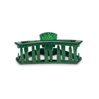Open Green Glitter Tiny Hair Clip