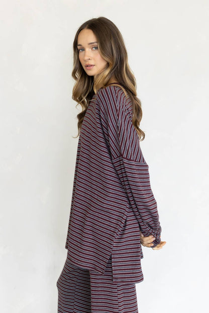 Lara Stripe Lounge Top