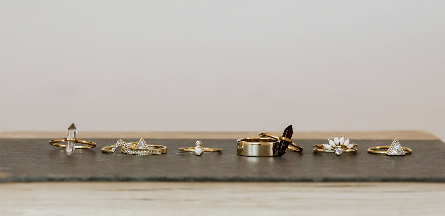 JaxKelly - Gold Rings - Opal Infinity