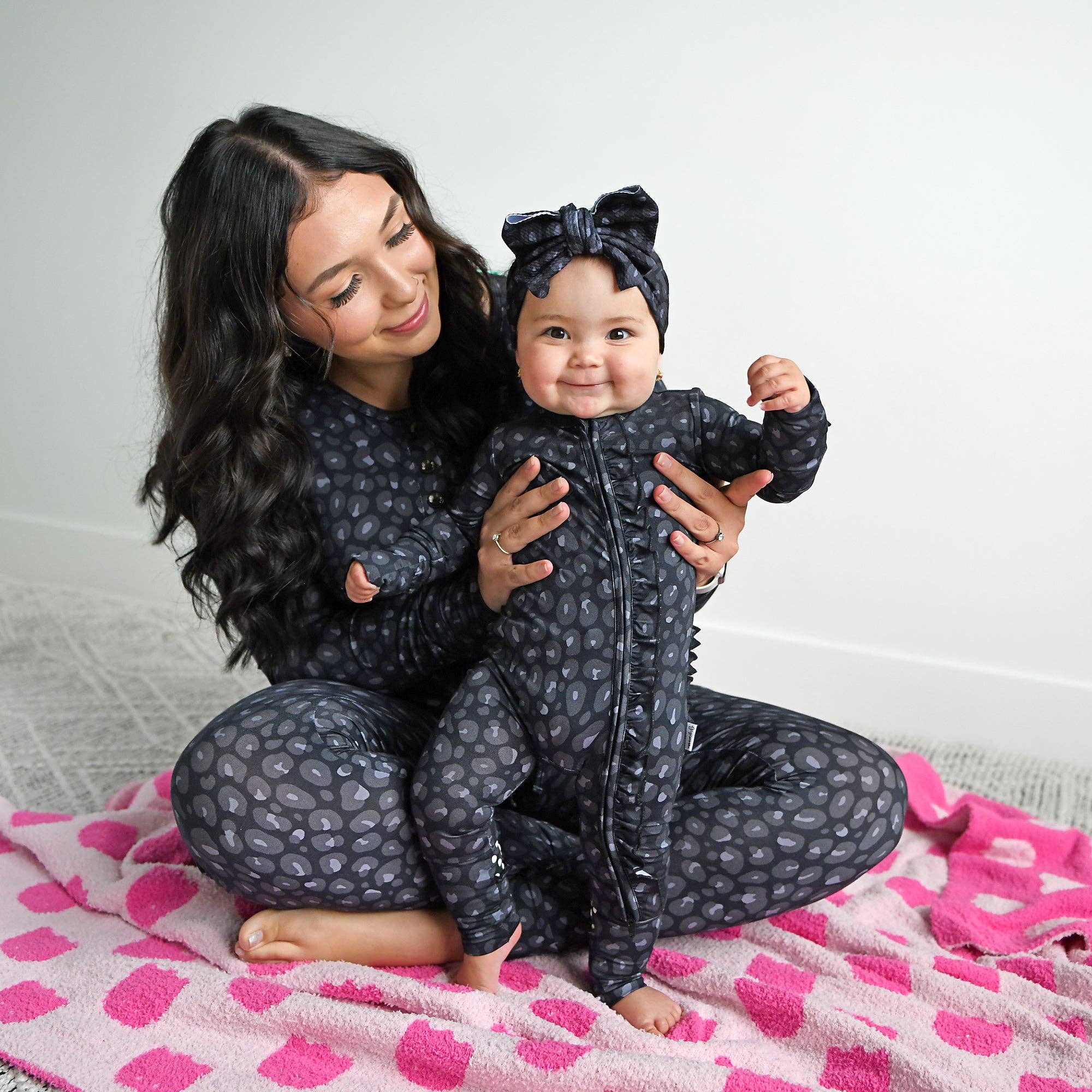 Gigi and Max - Ash Black Leopard Headwrap Halloween Hair Accessory Headband