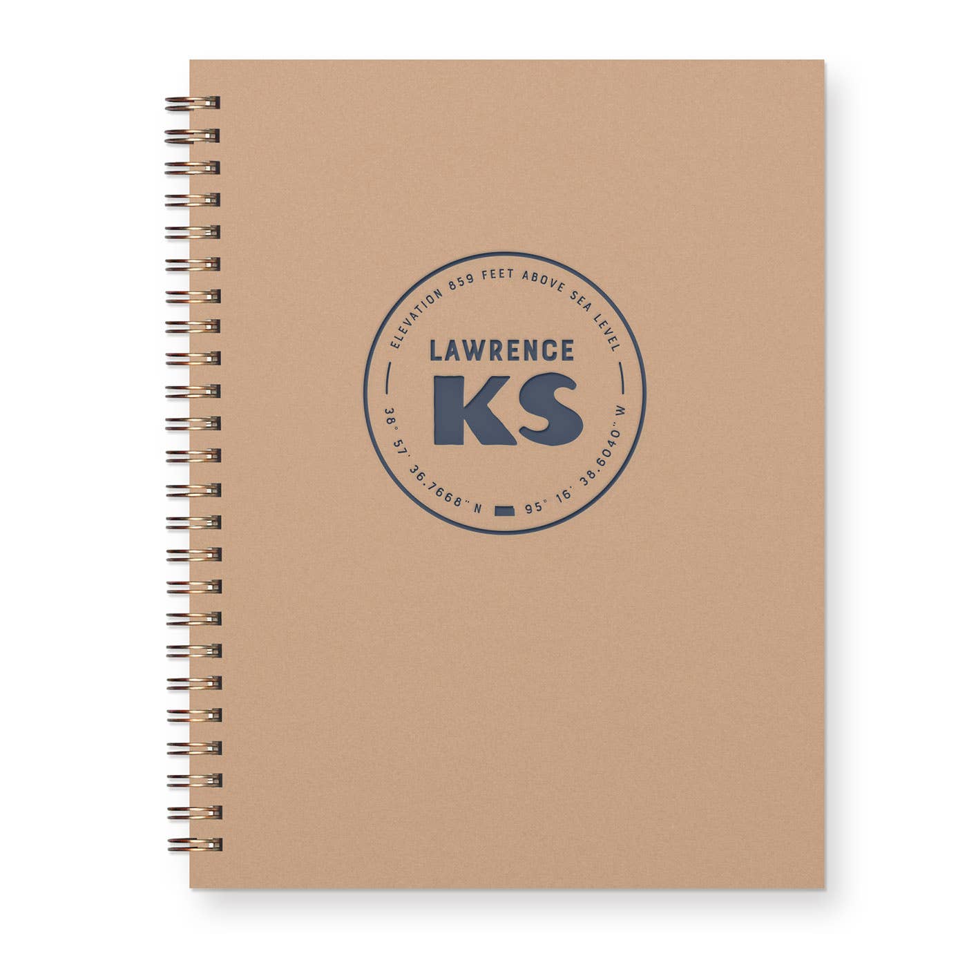 Ruff House Print Shop - Custom City Geotag Journal: Lined Notebook - Atlantic, IA