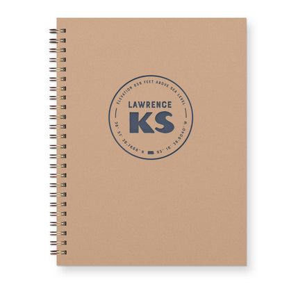 Ruff House Print Shop - Custom City Geotag Journal: Lined Notebook - Atlantic, IA