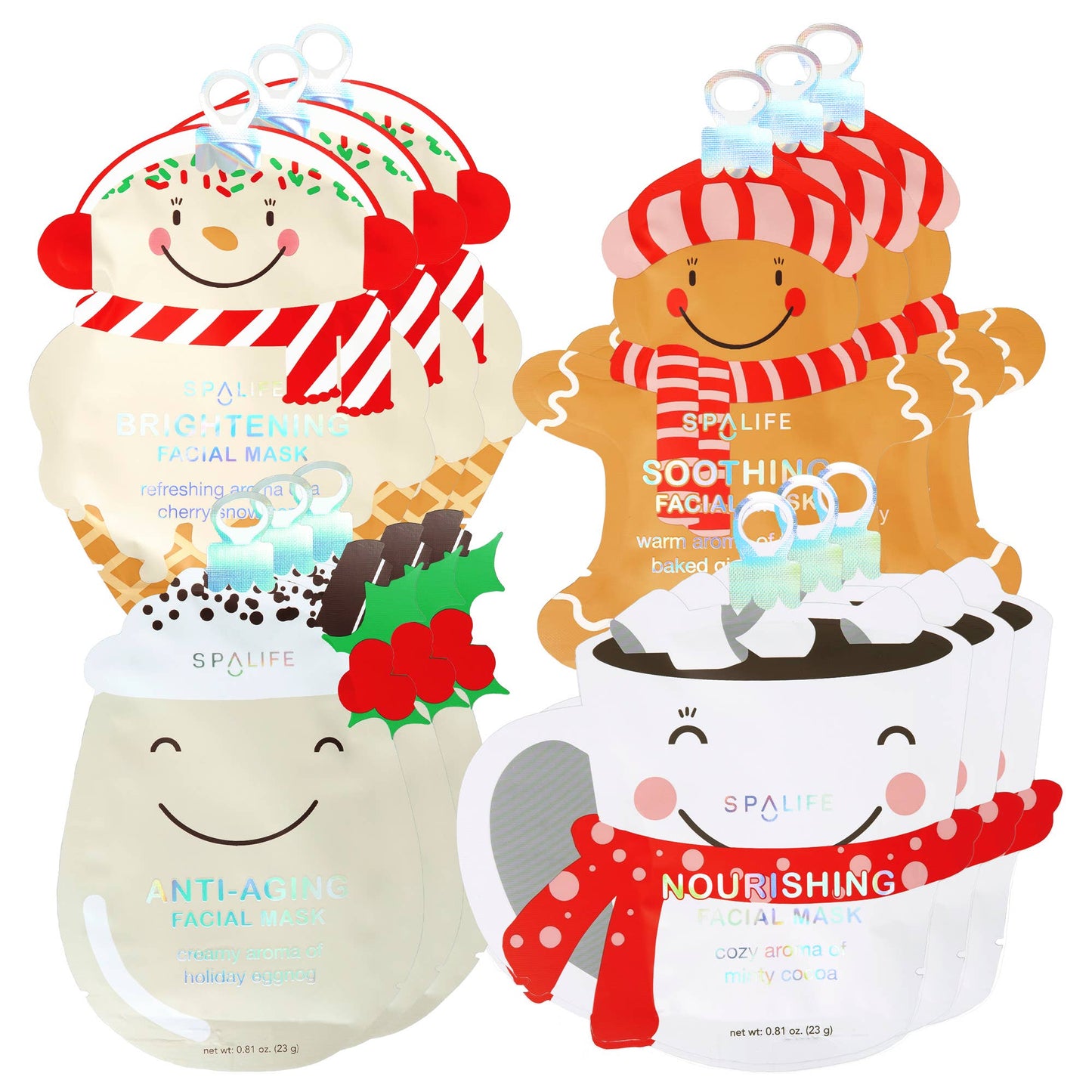 My Spa Life - Holiday Treats Christmas Assorted Skincare Masks - Stocking Stuffer