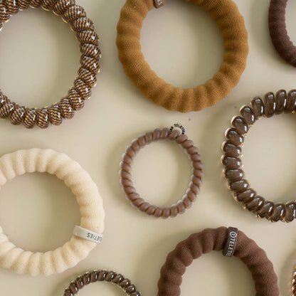 TELETIES - Espresso Yourself Large Nylon Hair Ties