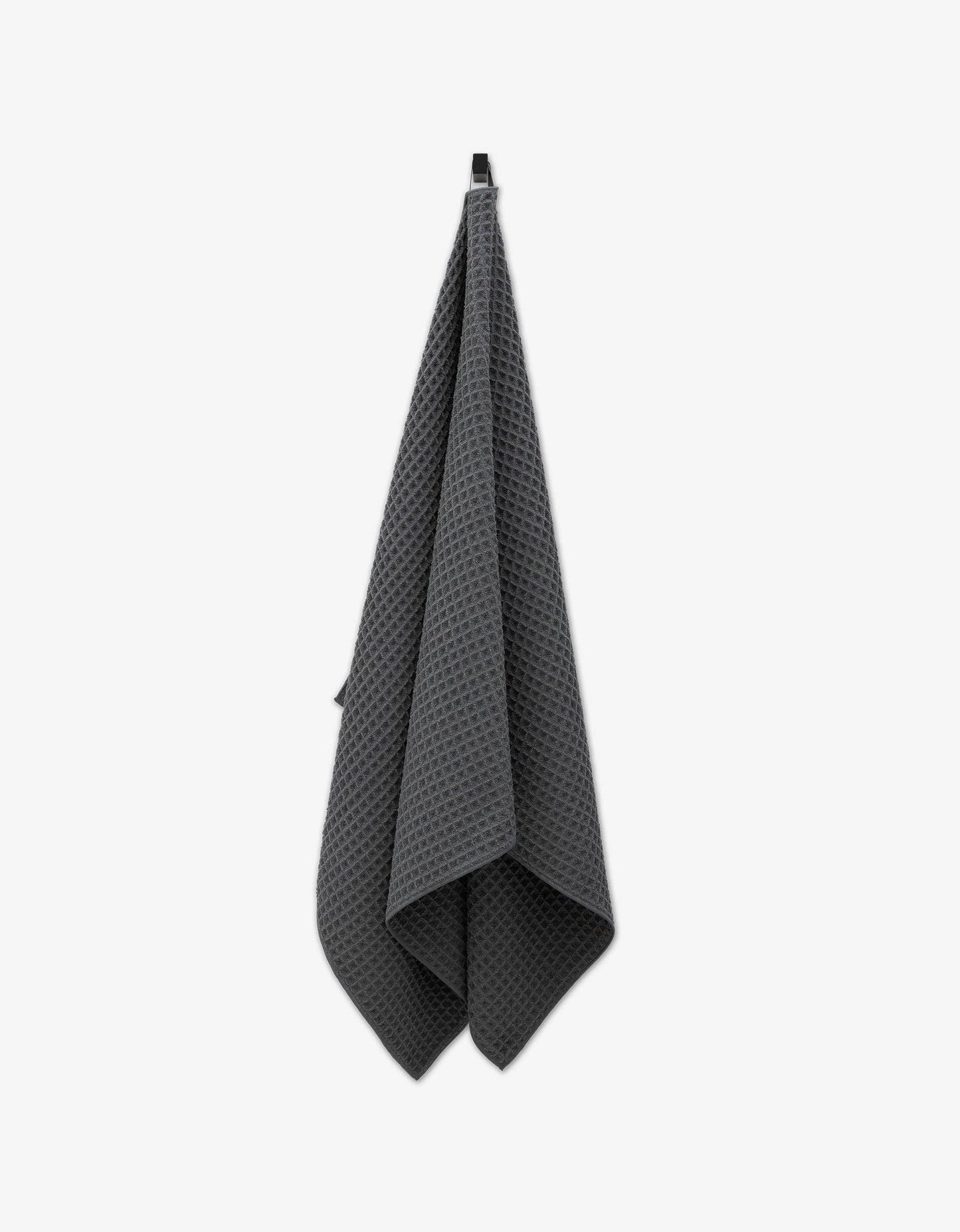 Geometry - Charcoal Waffle Bath Towel