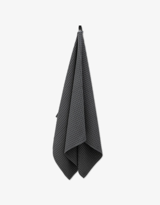 Geometry - Charcoal Waffle Bath Towel