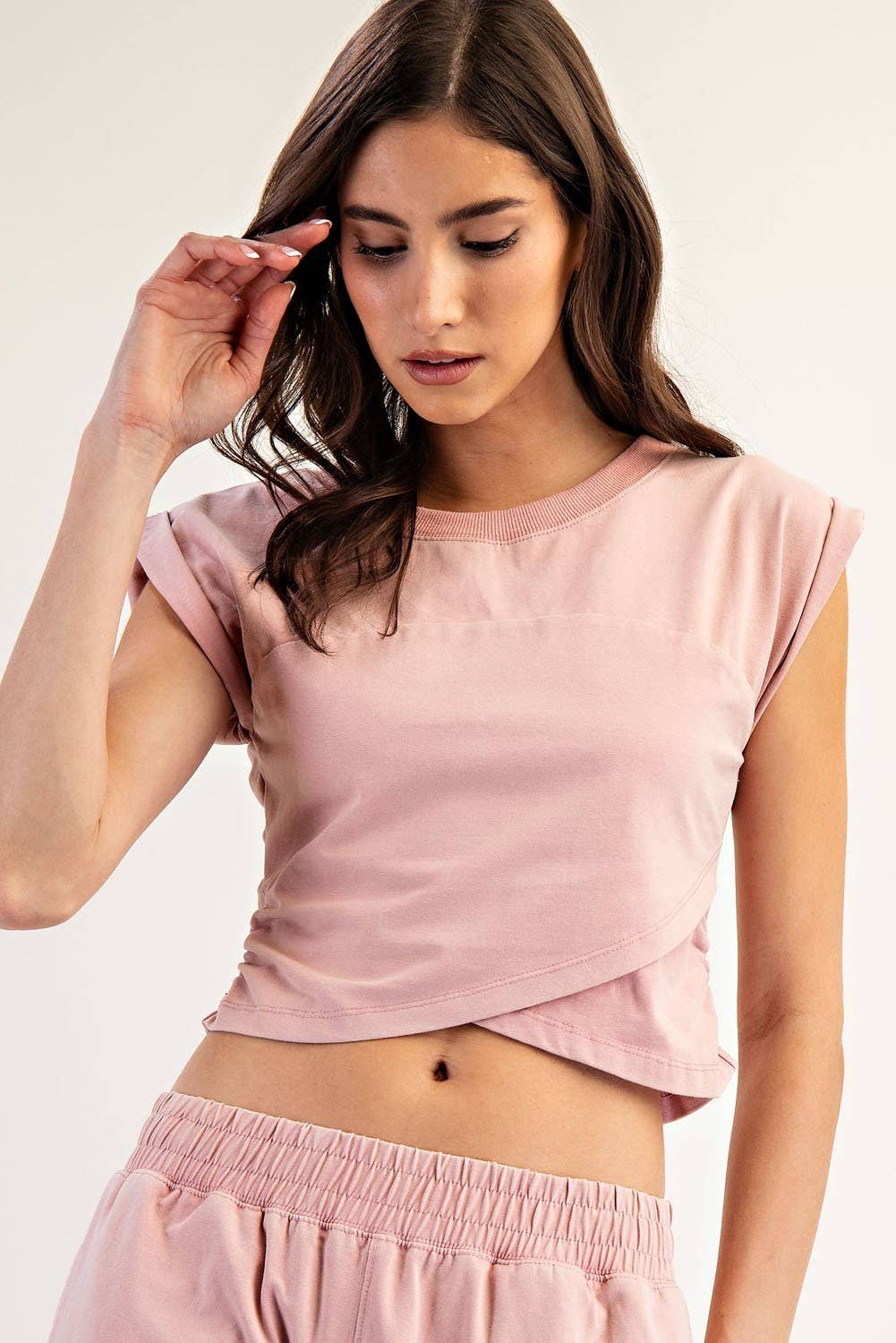 Aurora Mineral Washed Wrap Top