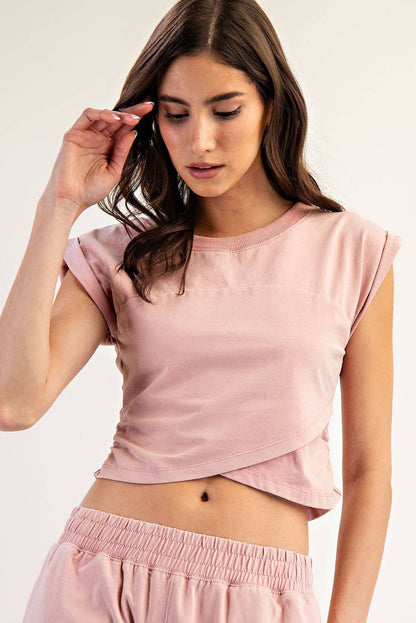 Aurora Mineral Washed Wrap Top