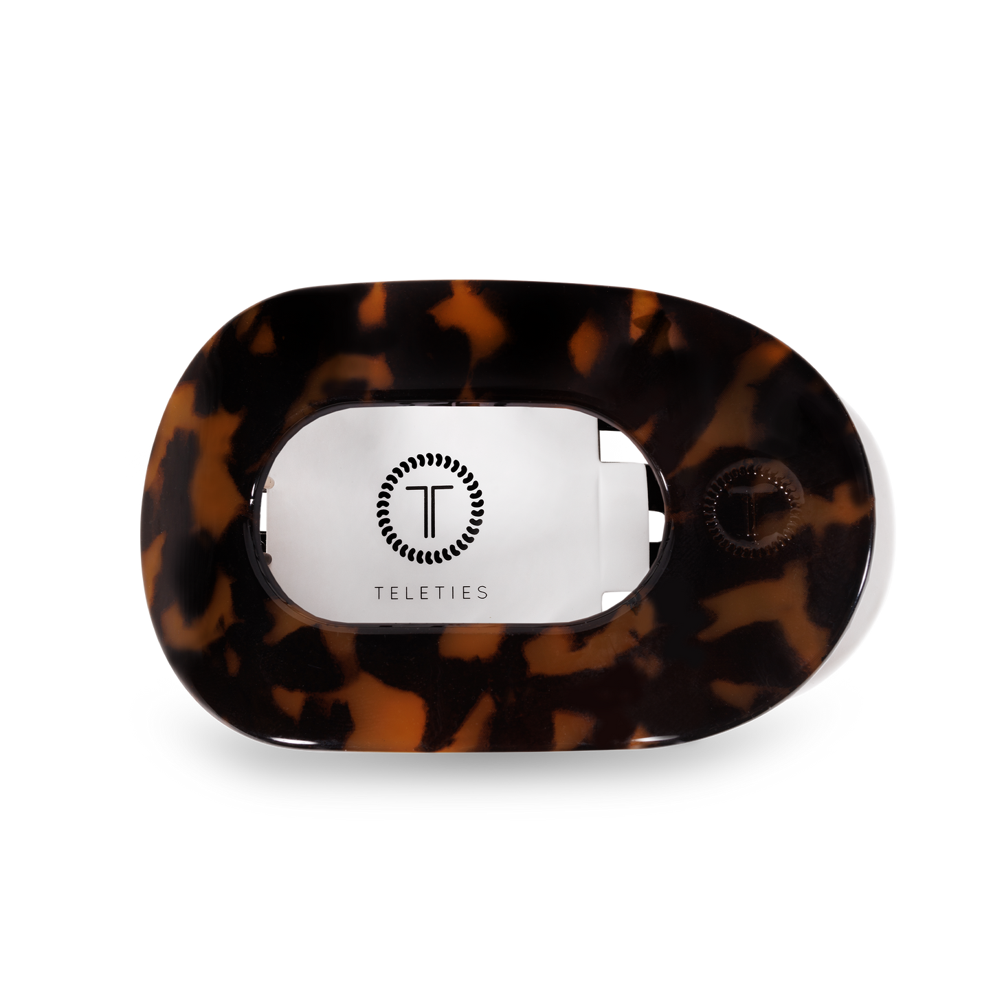 TELETIES - Tortoise Medium Flat Round Clip