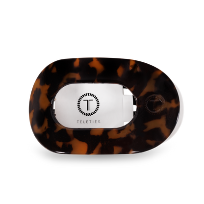TELETIES - Tortoise Medium Flat Round Clip