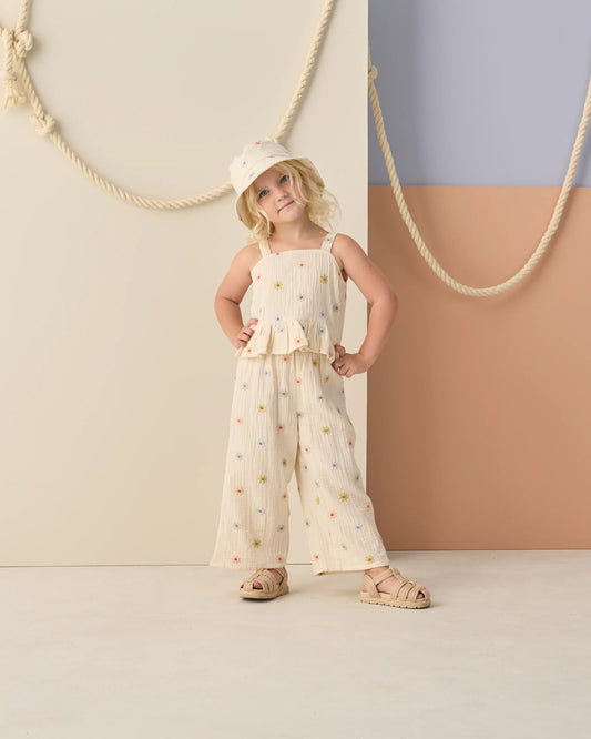 RYLEE + CRU KAYLI SET - EMBROIDERED DAISIES