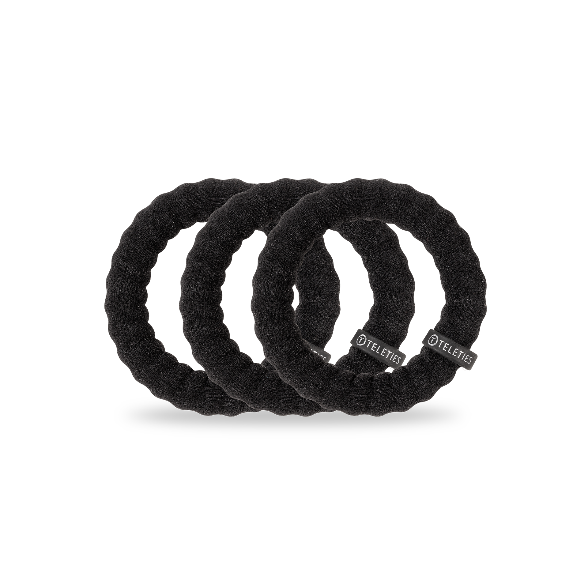 TELETIES - Nylon Hair Ties | Large | Jet Black