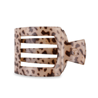 TELETIES - Square Flat Clip | Large | Blonde Tortoise