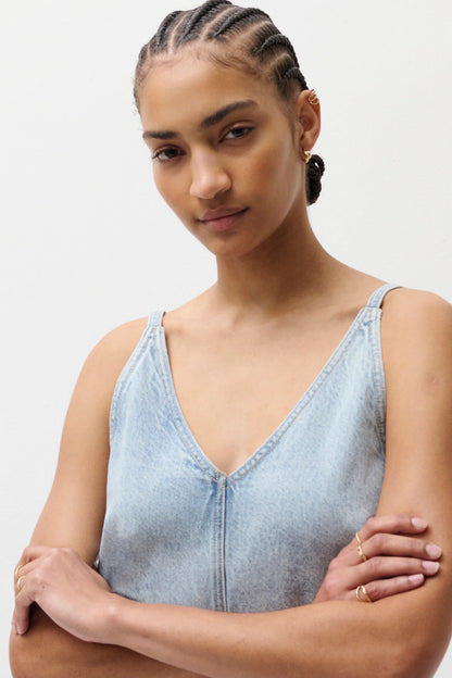 Pistola Tavi Pop Over Denim Dress - Waves