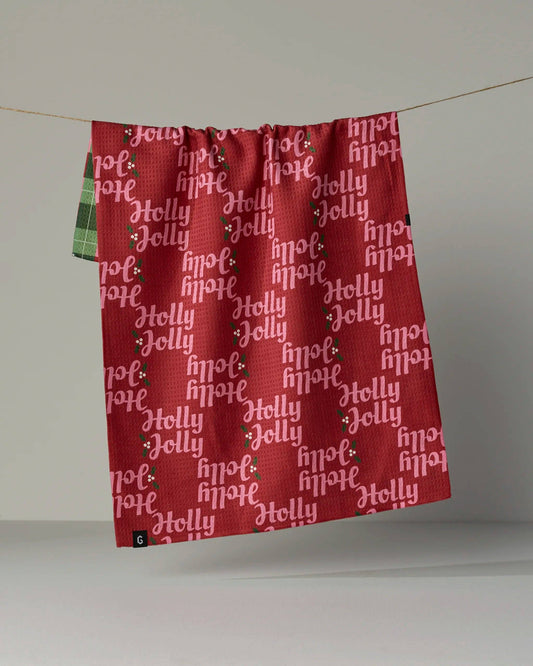 Geometry - Holly Jolly Xmas Luxe Kitchen Towel - Holiday 2026