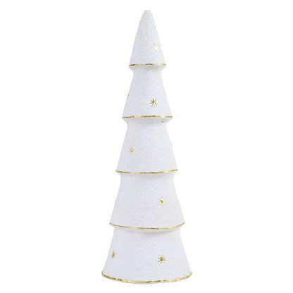 Santa Barbara Design Studio by Creative Brands - Paper-Mache Tree - White Gold Stars - Set of 3