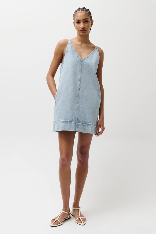 Pistola Tavi Pop Over Denim Dress - Waves