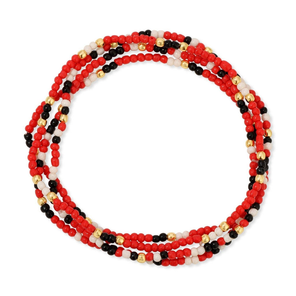 Splendid Iris - Set/4 Stretch Beaded GAME DAY Bracelets