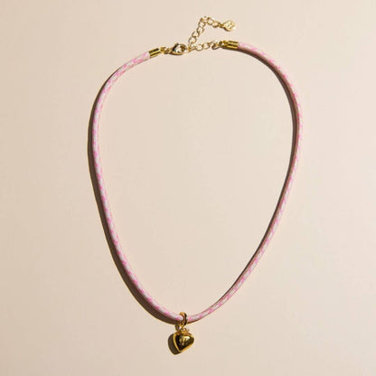 Nickel and Suede - Gold Puffy Heart Charm