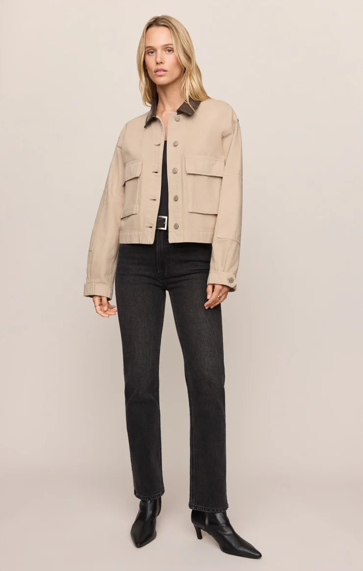 Z Supply Rey Cropped Denim Chore Jacket