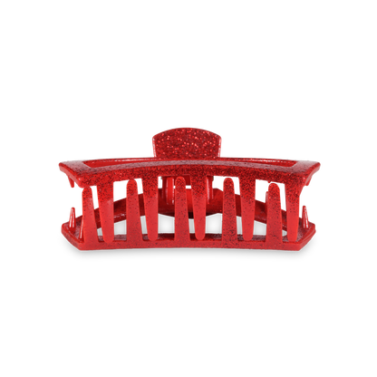Open Red Glitter TinyHair Clip